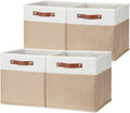HNZIGE Fabric Storage Cubes 12 x 12, Set of 4 - Foldable Decorative