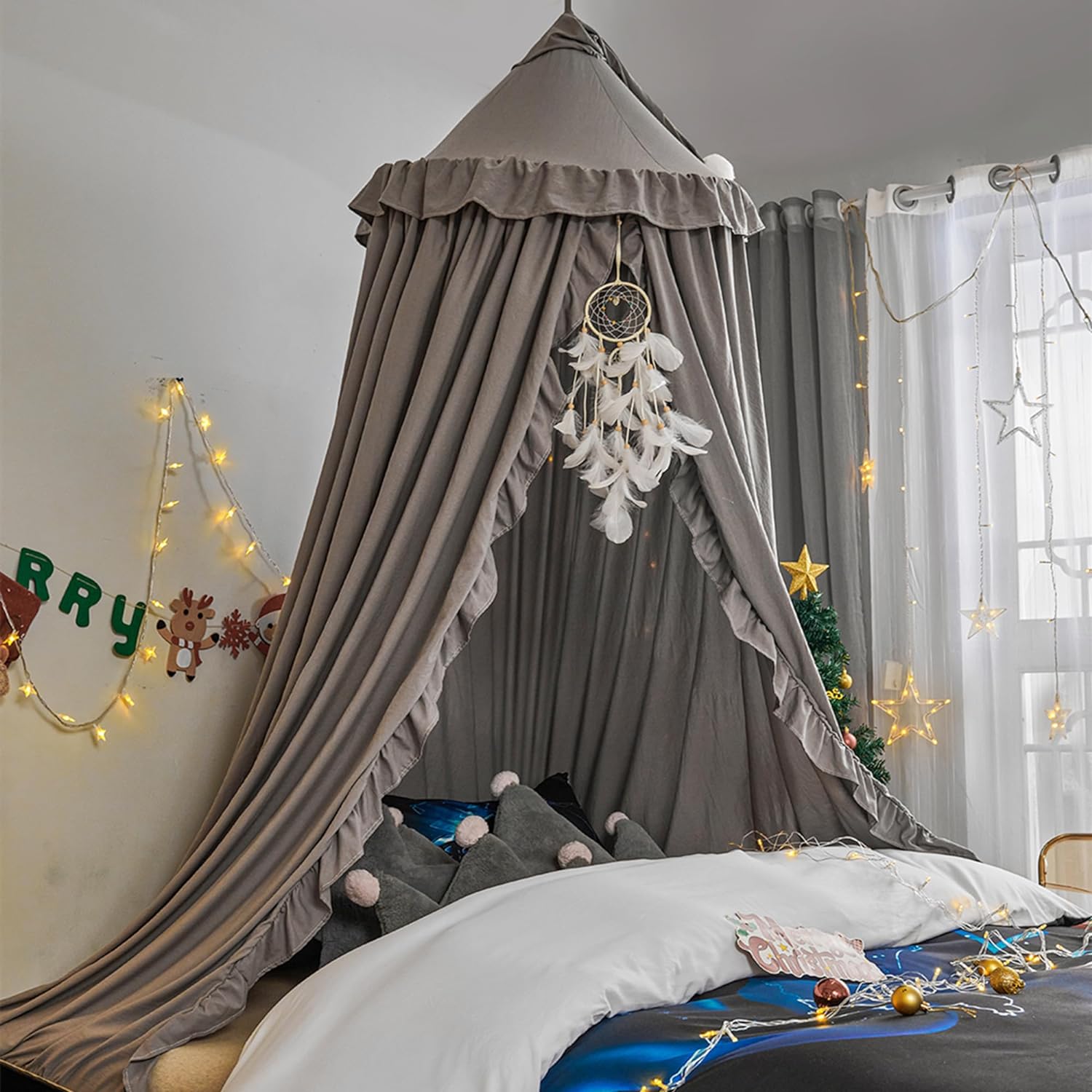 Princess Dream Canopy for Girls Room - Grey