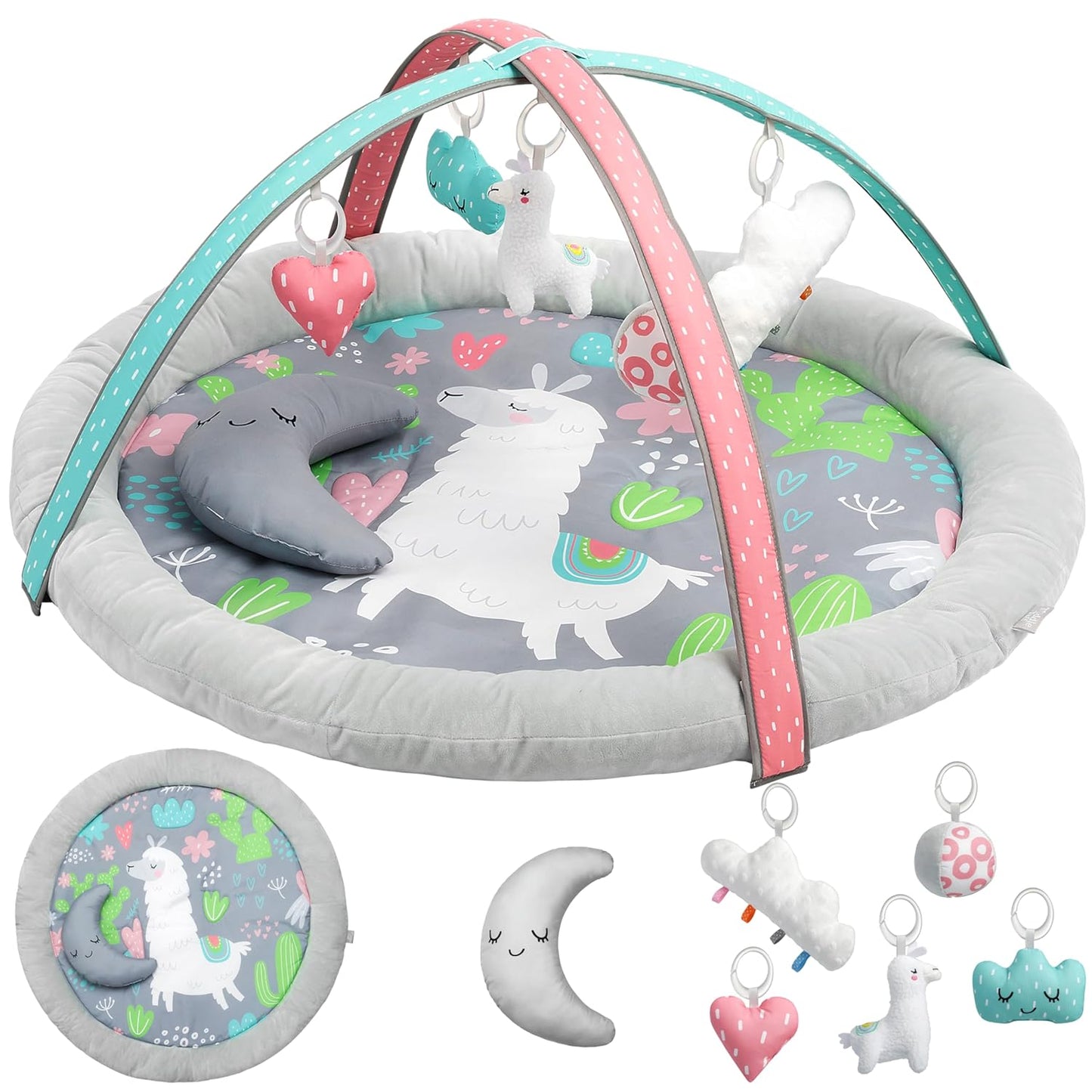 X-Large Baby Play Mat with Soft Bumper for Safe Playtime