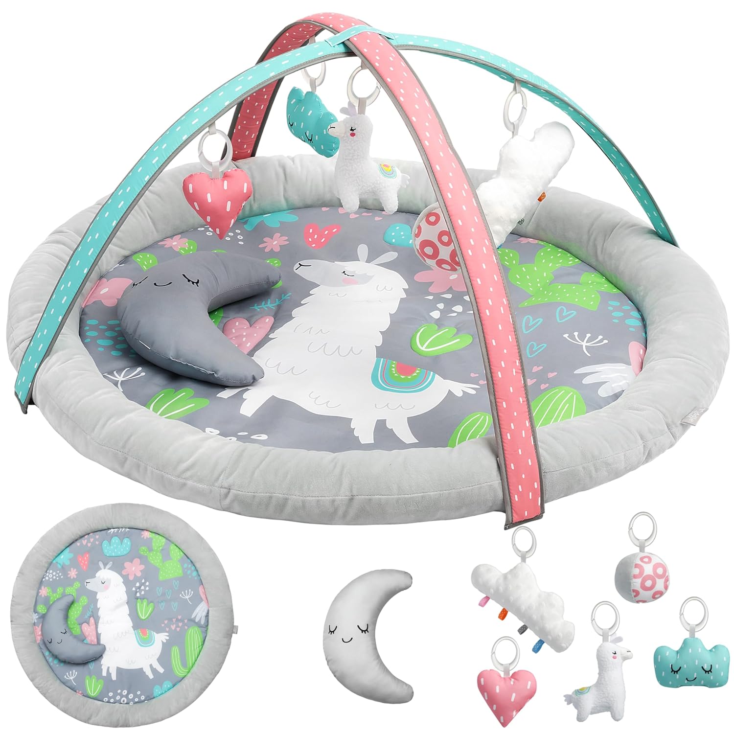 X-Large Baby Play Mat with Soft Bumper for Safe Playtime