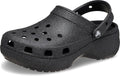 Crocs Women's Classic Platform Glitter Clog - Elevated Comfort Mules
