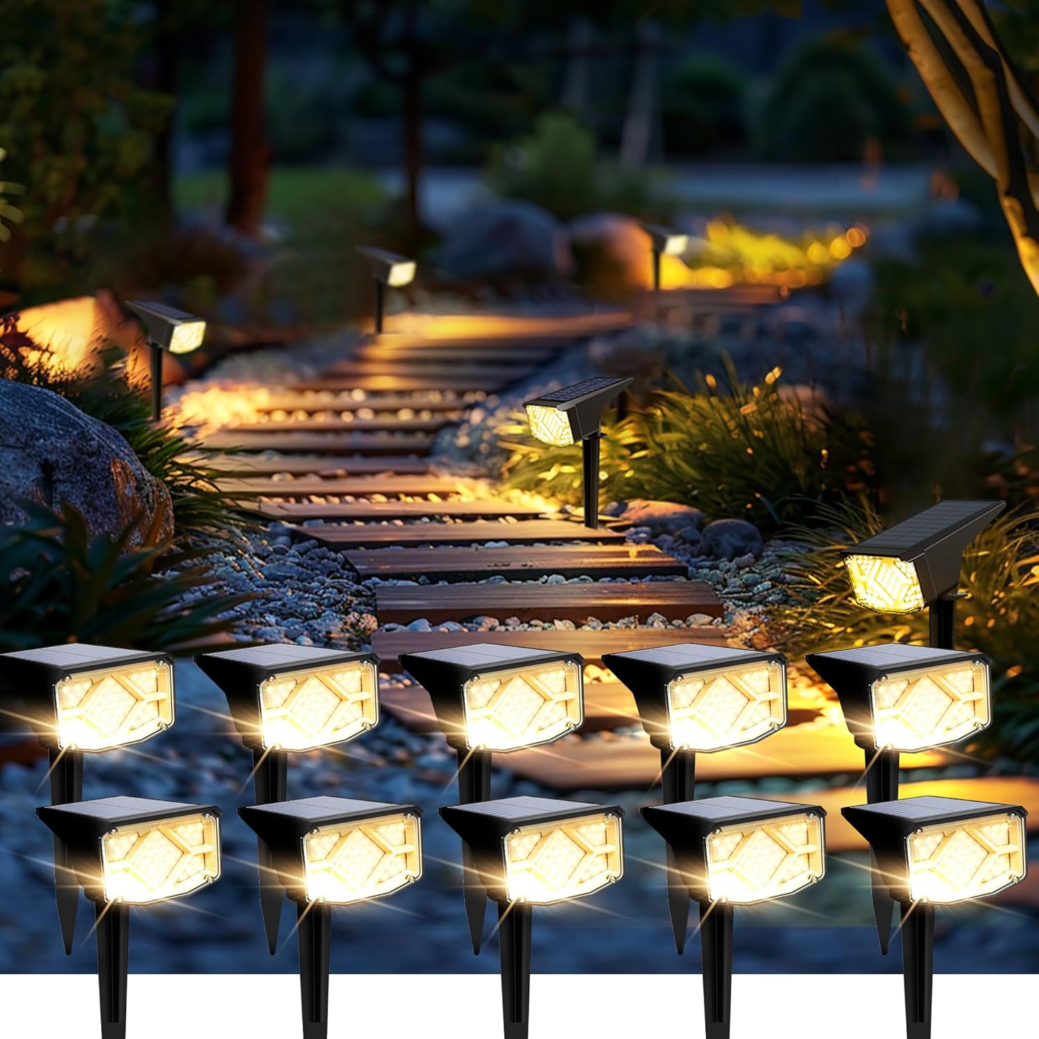 SOLPEX Solar Lights Outdoor Waterproof IP65 for Garden Pathway