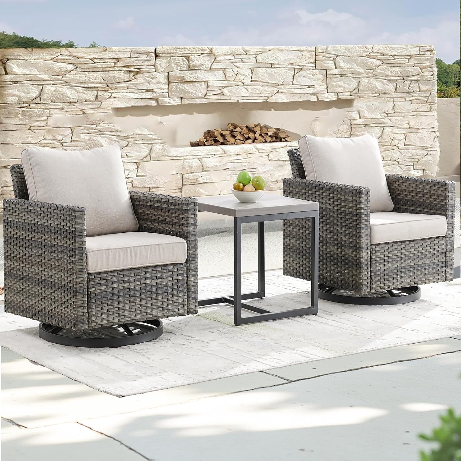 Comfortable Swivel Rocker Set by Rilyson