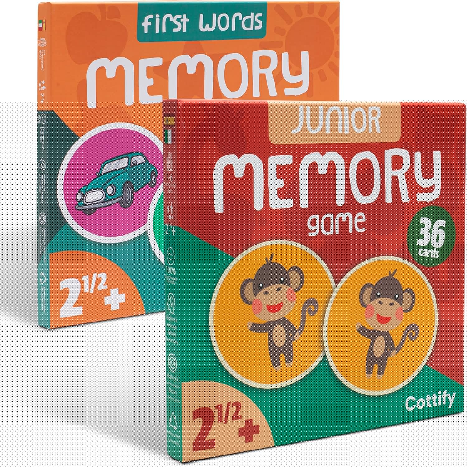 Cottify Wooden Memory Matching Game for Toddlers 3-5 Years