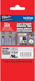 Brother P-touch TZE-S961 Extra-Strength Black on Matte Silver Tape