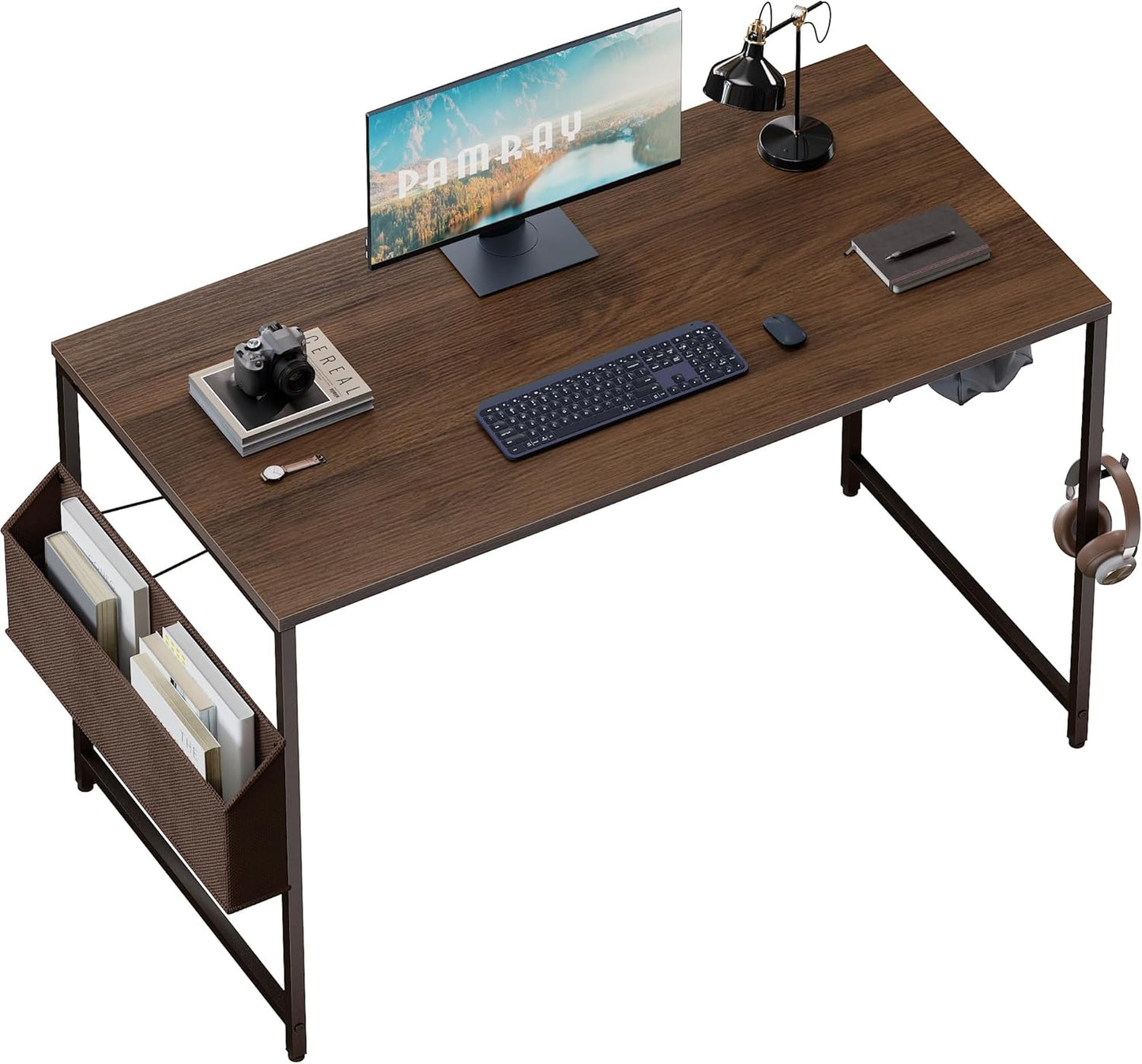 Pamray 47 Inch Computer Desk for Small Spaces with Storage