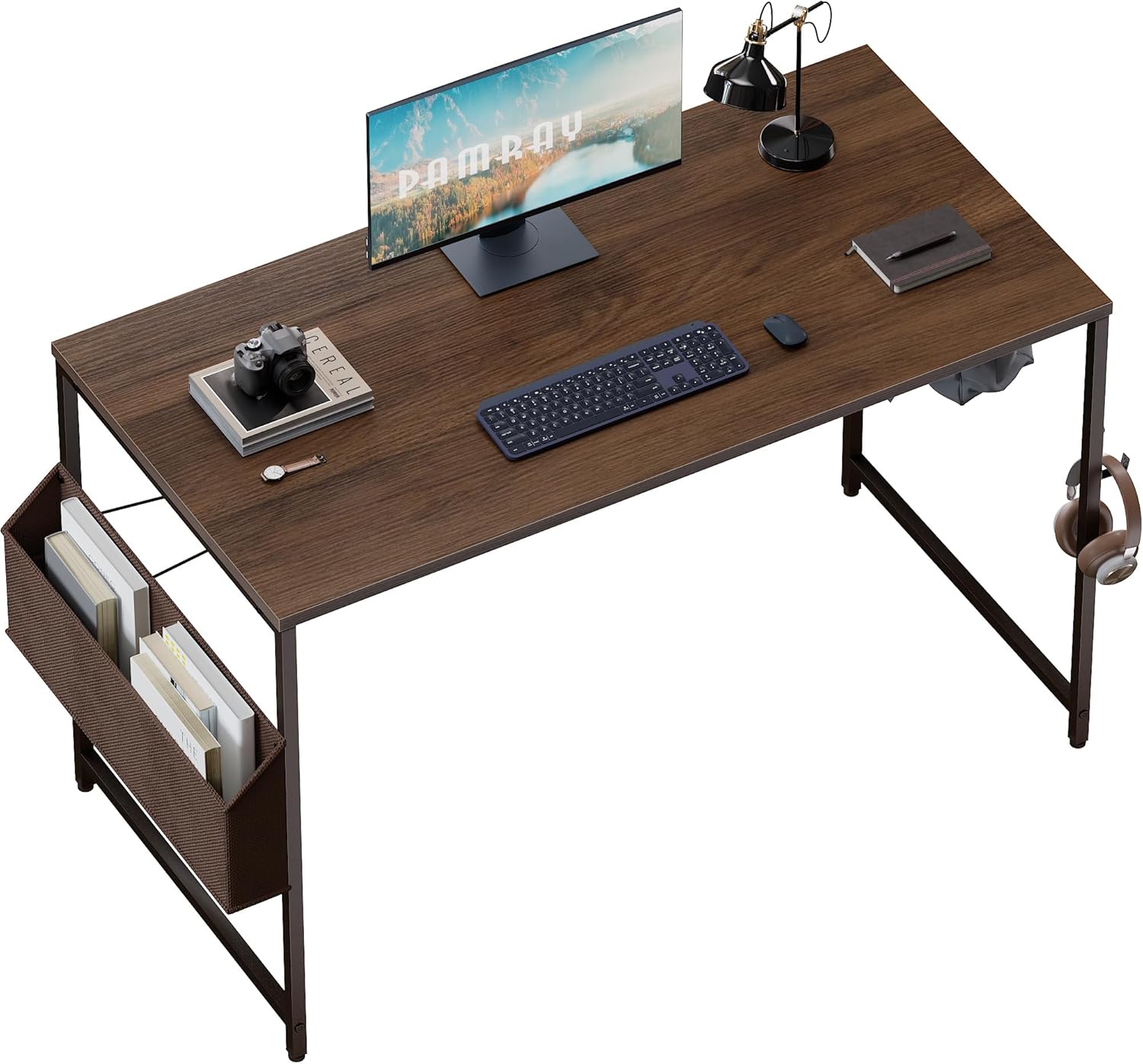 Pamray 47 Inch Computer Desk for Small Spaces with Storage