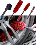 Professional 4 Pack Long Handle Wheel Brush Kit - Scratch Free