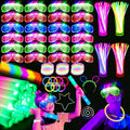248 PCS Glow Party Supplies Bulk Pack - Bright Neon Party Favors