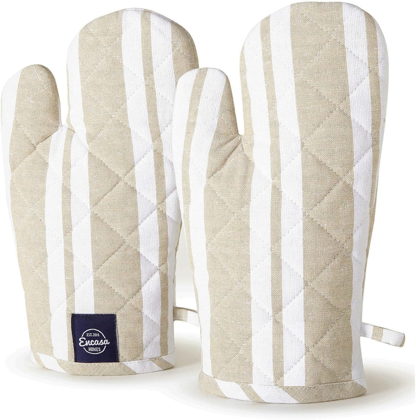 Heat-Resistant 14 Oven Gloves - 2 pc Set - Franca Beige