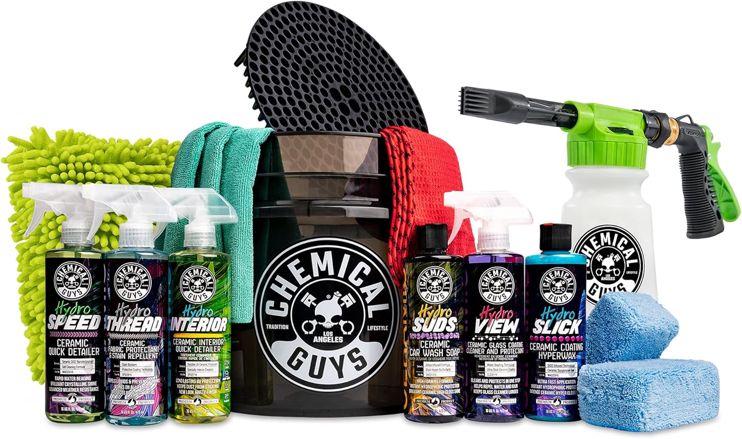 Ultimate Ceramic Car Wash Kit with Foam Gun & 16 oz Cleaning Chemicals