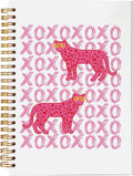 Hot Pink Preppy Spiral Notebook Journal - Compact Lined Notebook