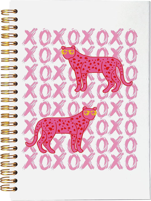Leopard Lightning Bolt Journal: Preppy & Pink! 