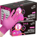 Powder-Free Nitrile Gloves 3-mil Fuchsia - Durable, Food-Safe