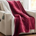 Beautyrest Heated Blanket Electric Throw - Soft Reversible Sherpa