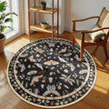Lahome Insect Washable Round Rug 4ft Ultra-Thin - Soft Non-Slip Circle