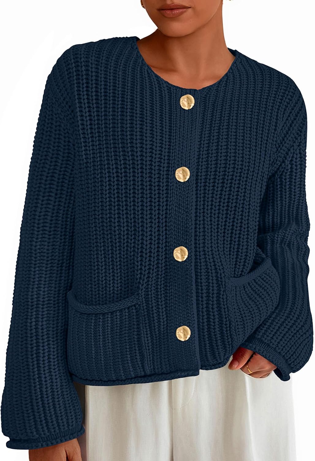 Trendy Oversized Knit Cardigans for Women by PRETTYGARDEN