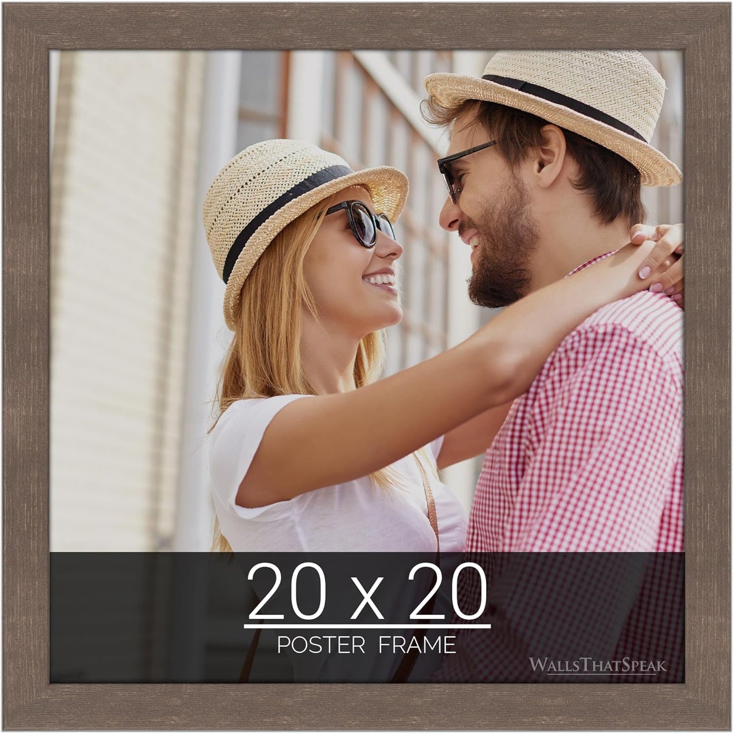 20x20 Brown American Barn Picture Frame for Puzzles and Photos