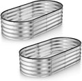Galvanized Raised Garden Beds Outdoor 4x2x1 ft (2-Pack) - Tool-Free
