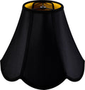 GO&SO Black Bell Lamp Shade 6inx13inx10.6in - Scalloped Petal Edge