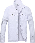 LZLER Men's Denim Jacket Distressed Slim Fit Trucker - Timeless Style