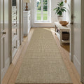 Uphome Kitchen Runner Rug 2ft6x10 Tan - Washable Low Pile Hallway