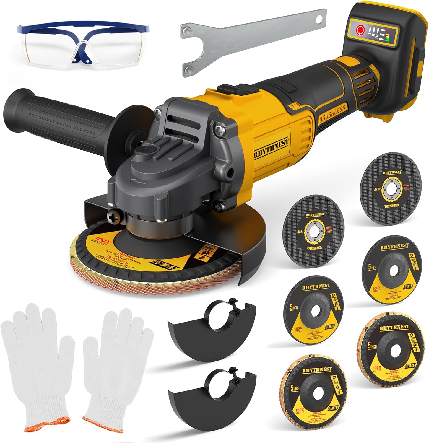 Electric Angle Grinder with Brushless Motor for Versatile Tasks