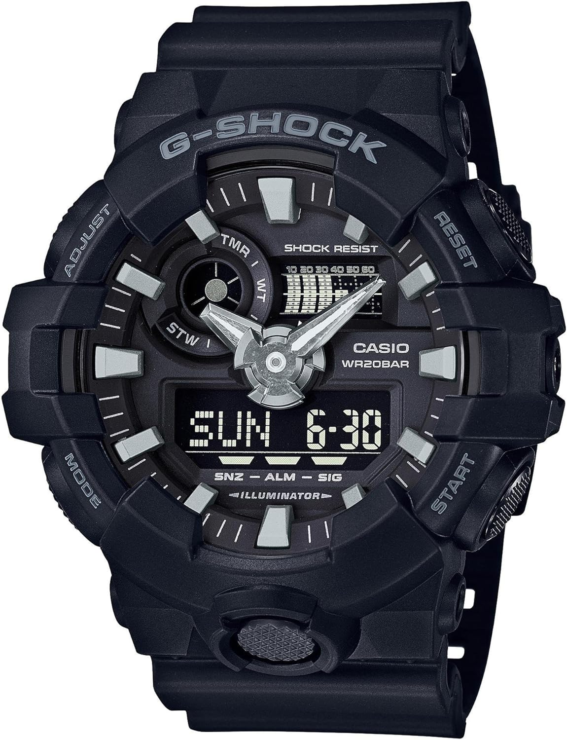G Shock Resin Watch - Black | Tough & Stylish