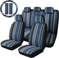 Baja Saddle Blanket Car Seat Covers Full Set - Colorful Woven