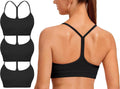 Padded Spaghetti Strap Sports Bras for Women - Y Back Style