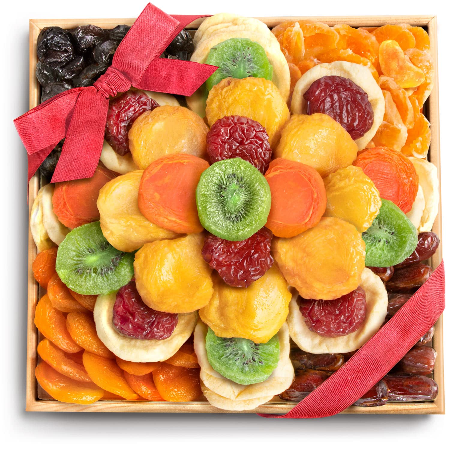 Sweet Bloom Dried Fruit Deluxe Tray Basket Arrangement Gift