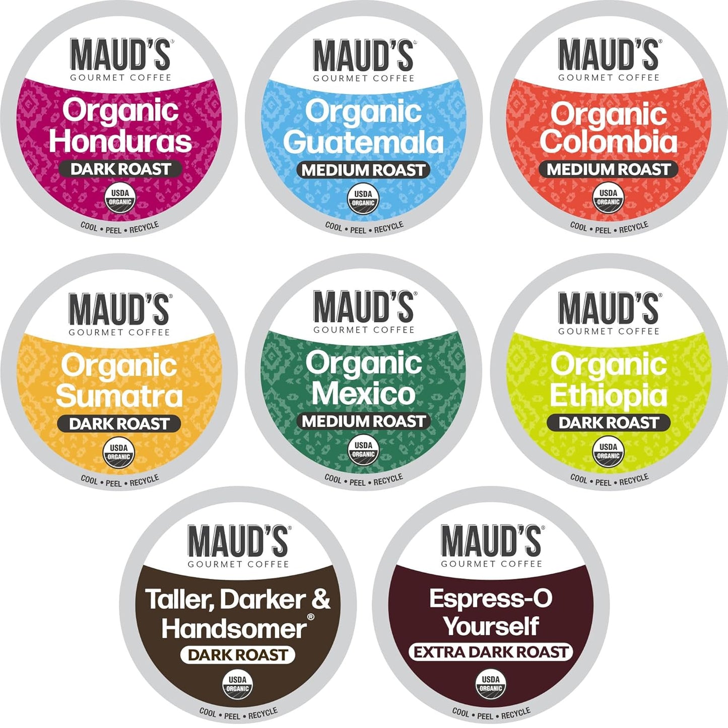 Maud's Organic Coffee Pods Variety Pack for Coffee Lovers