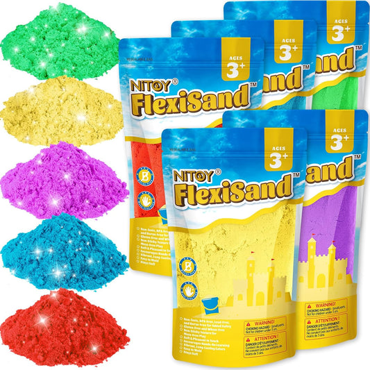 FlexiSand Value Pack 11lbs of Colorful Moldable Sand for Kids