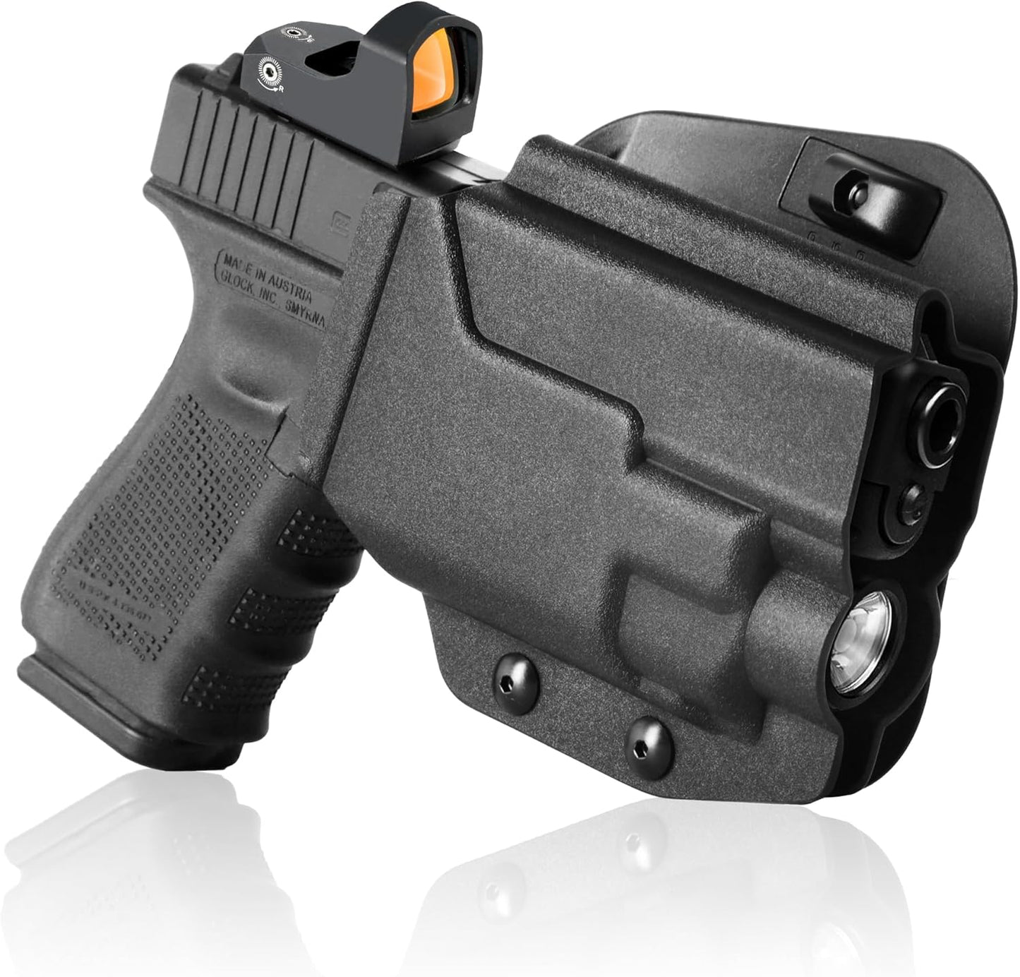 OWB Kydex Light Bearing Holster for Glock 19 Gen5 with TLR-8