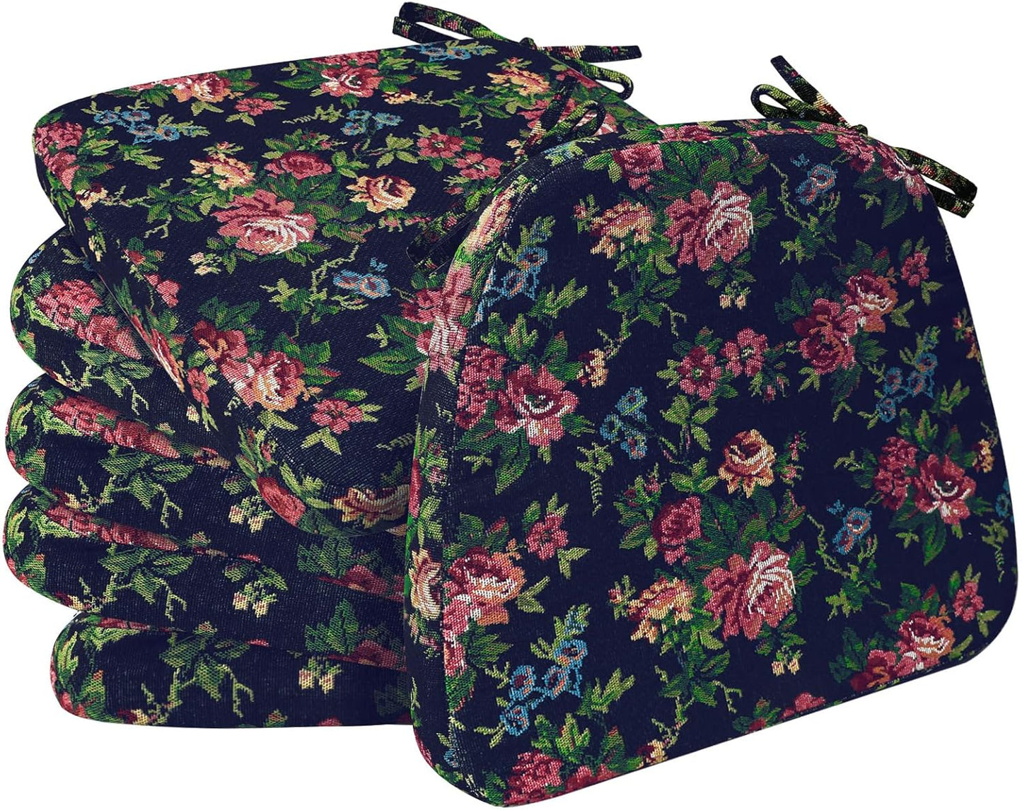 D-Shaped Chair Cushions for Dining, 2 Thick, Set of 6