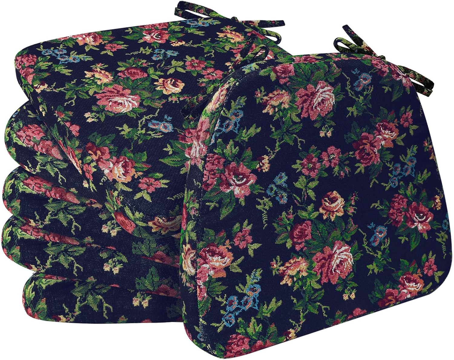 D-Shaped Chair Cushions for Dining, 2 Thick, Set of 6