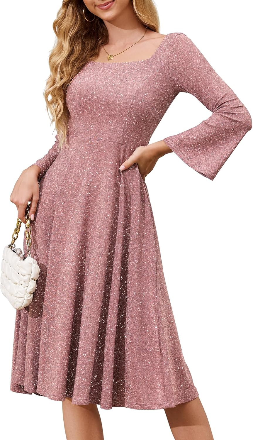 BeryLove Sequin Prom Dress for Teens: Elegant Party Wear