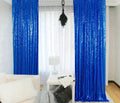 ShinyBeauty Royal Blue Sequin Backdrop Curtain 2 Panels 4FTx10FT