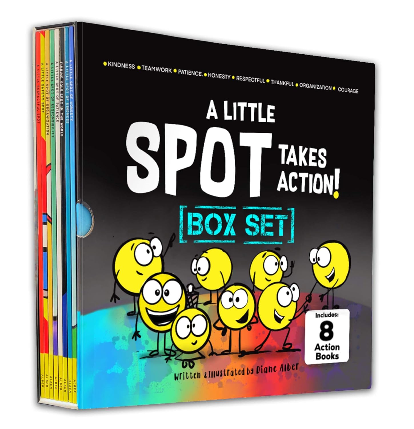 A Little SPOT Takes Action! 8 Book Box Set by Diane Alber