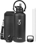 Trebo Water Bottle 87 oz Double Wall Insulated Jug - Keeps Cold 48 hrs