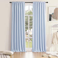 DONREN Extra Long 96 in Patio Door Curtains - Room Darkening Panels