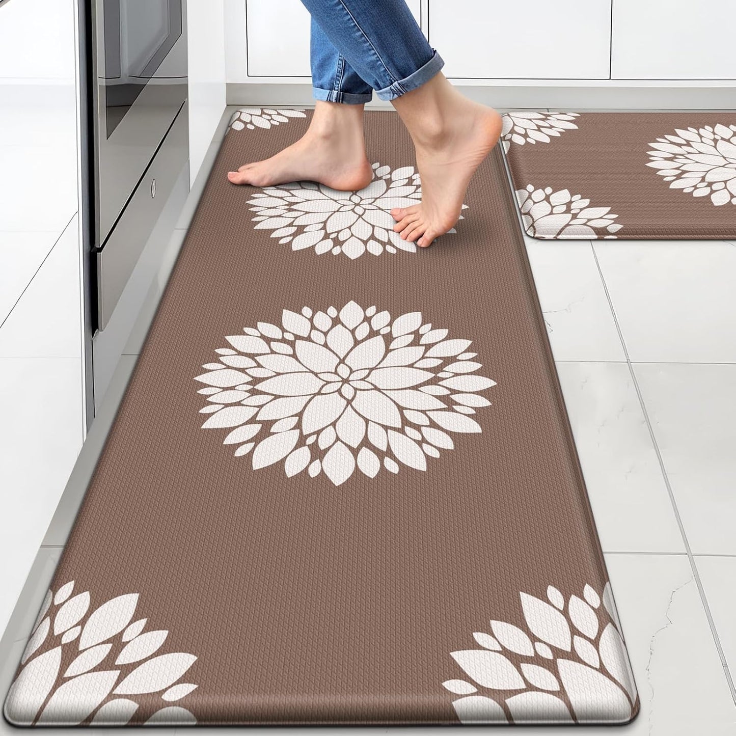 Soft Anti Fatigue Kitchen Mats for Home - 2PCS Cushioned Rugs