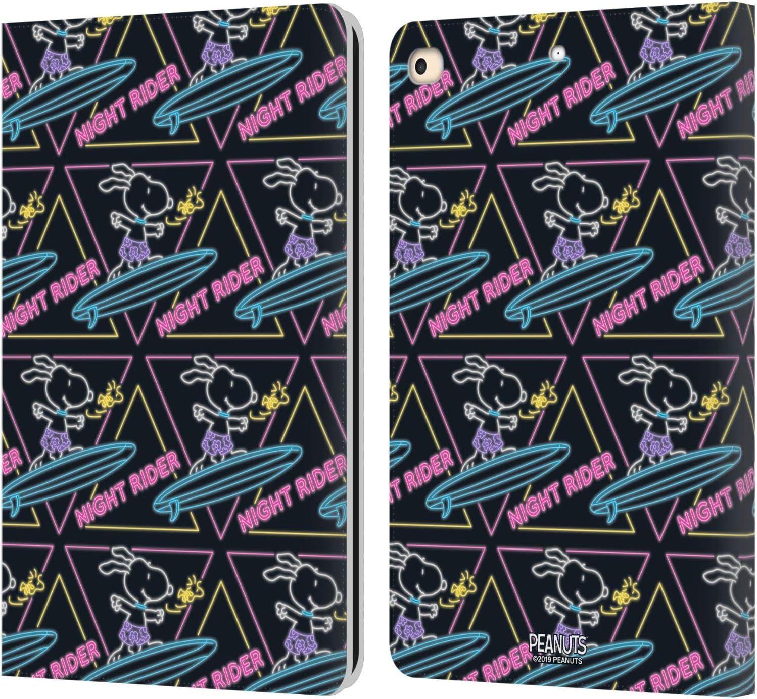 Peanuts Night Rider Snoopy Aloha Disco Leather Wallet Case