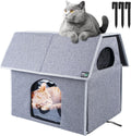 Large Weatherproof Cat House for Outdoor Cats and Pets