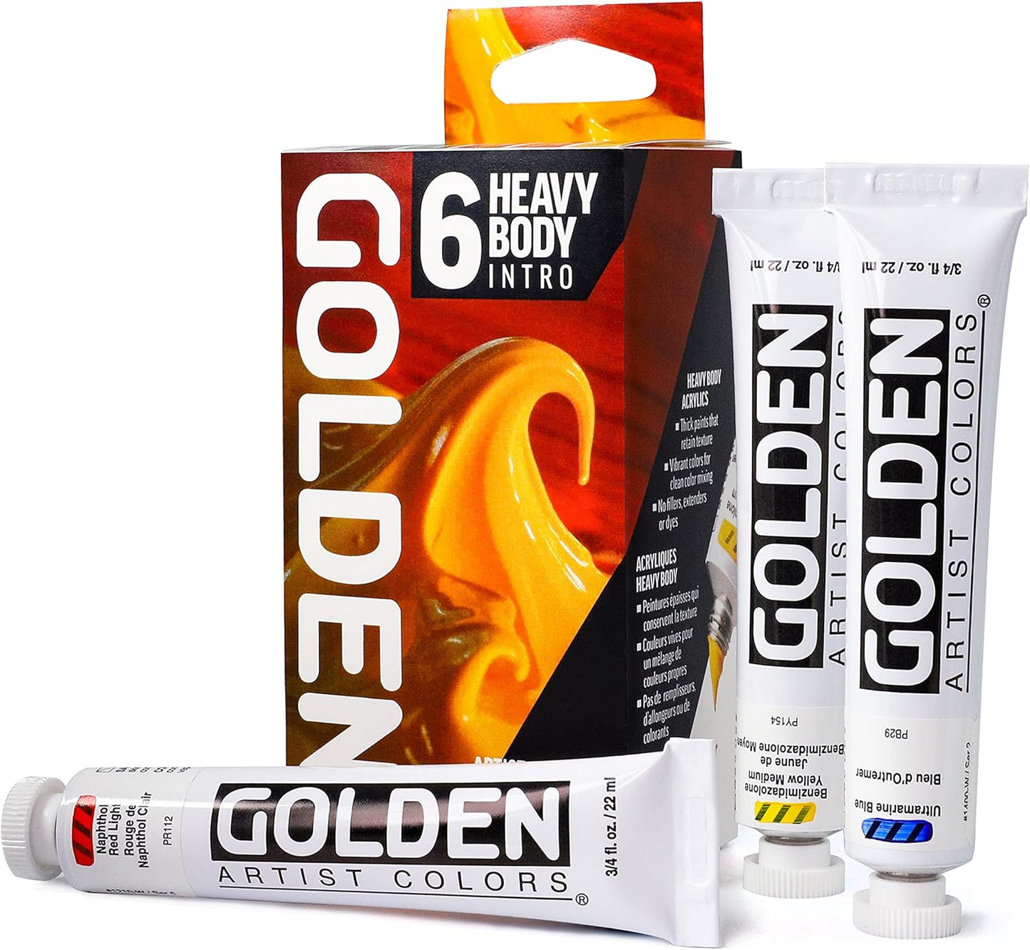 GOLDEN Heavy Body Acrylics Intro Set for Professional Artists