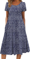 Zeagoo Womens Casual Midi Dress - Flattering Summer Sundress