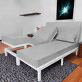 Split Queen Sheets Silver - 5 Pc Set for Adjustable Bed Perfect Fit