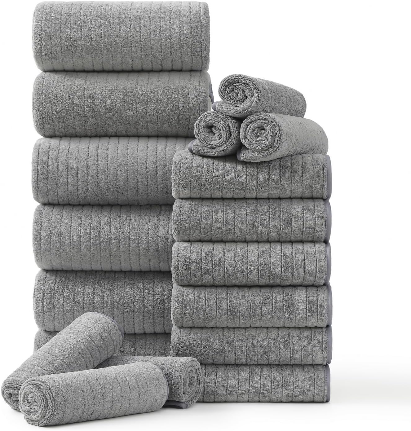 Luxurious 18 Piece Bath Towel Set for Home and Spa Use