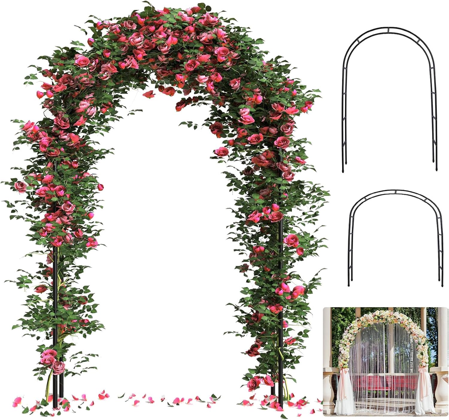 Thickened Rustproof Garden Arch for Weddings and Climbing Plants