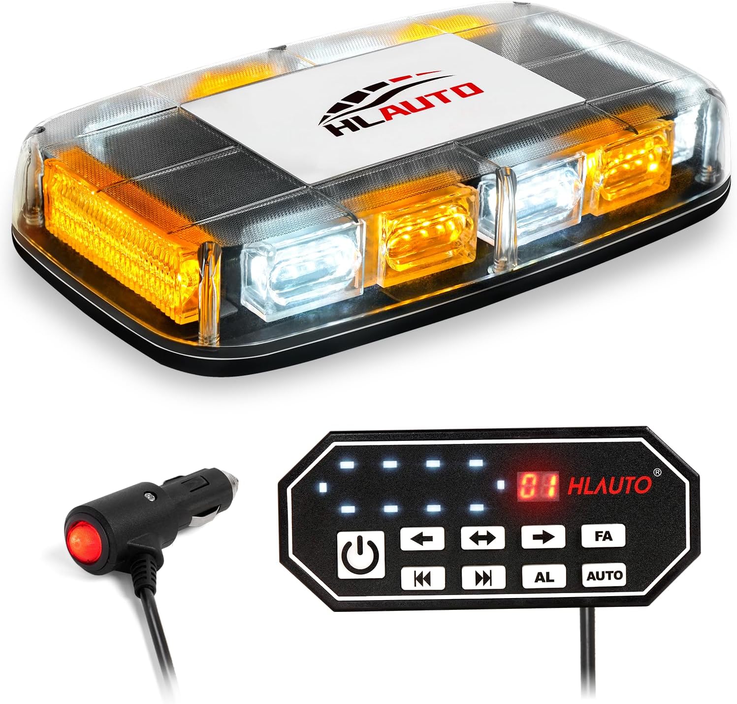 HLauto 48LED Emergency Strobe Lights for Trucks and Vehicles